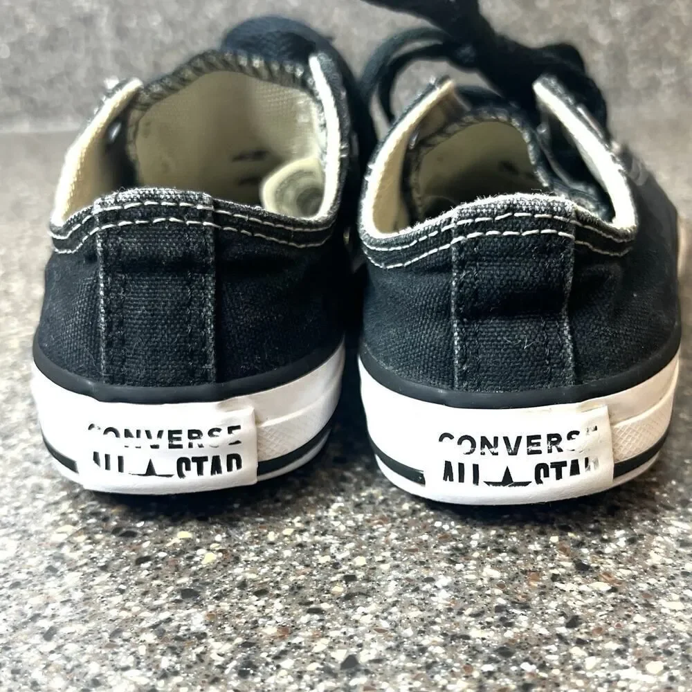 Converse All Star Little Kids Size 12 Low Top Black Canvas Sneaker Shoes Lace Up